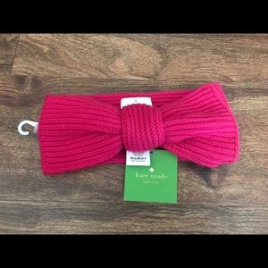 Kate Spade Knit Headband-Hot Pink